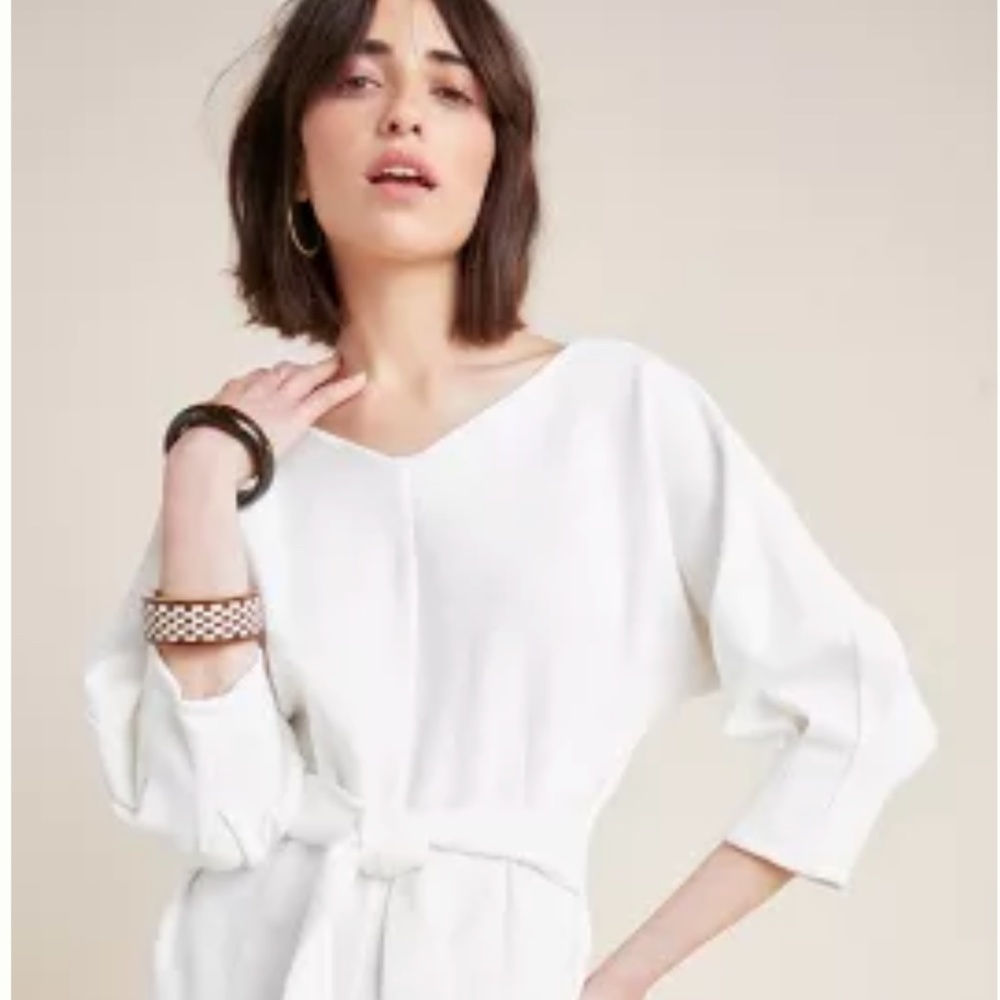Anthropologie Metier Structured  tie front top